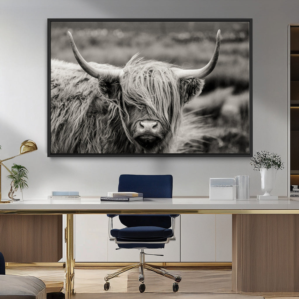 Cow Focus Canvas Wall Art Print
