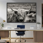 Cow Focus Canvas Wall Art Print