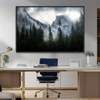 Wall Art Foggy Forest Landscape Canvas Print