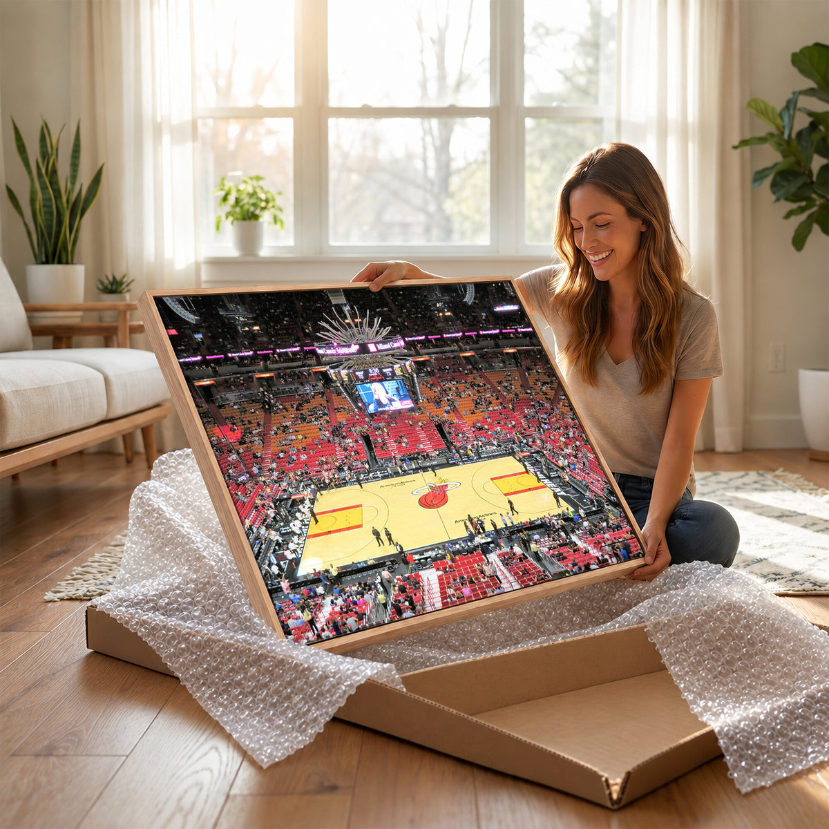 Miami Heat Basketball Team Print Wall Art, Kaseya Center
