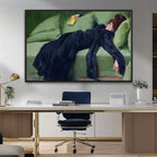 Decadent Girl by Ramon Casas Wall Art Canvas Print, Framed