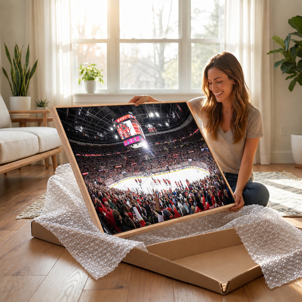 Amerant Bank Arena Wall Art Canvas Print, Hockey Arena