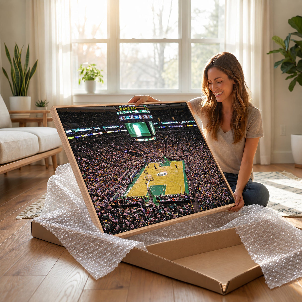 Celtics Game Versus The Timberwolves, Basketball Arena Wall Art