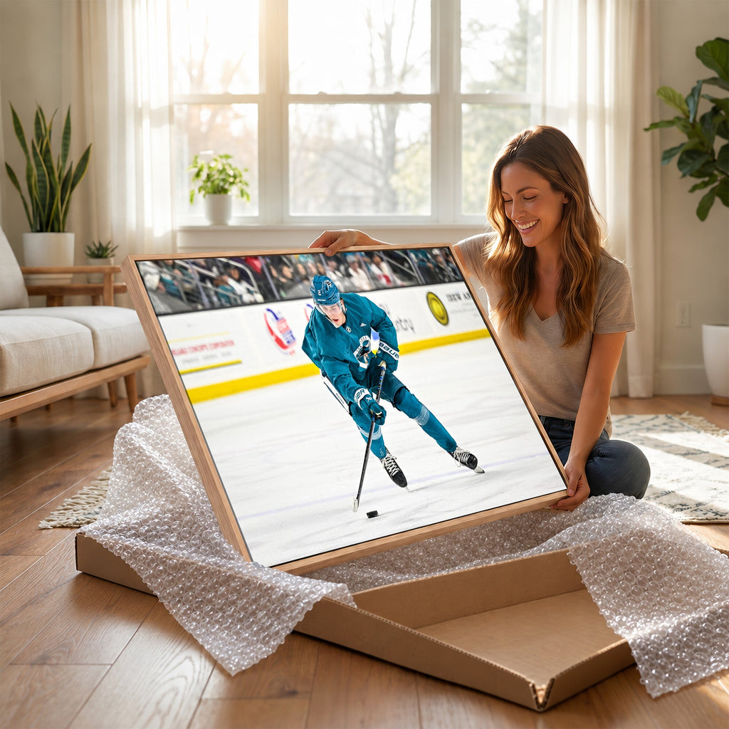 San Jose Sharks Ice Hockey Player Wall Art Canvas Print