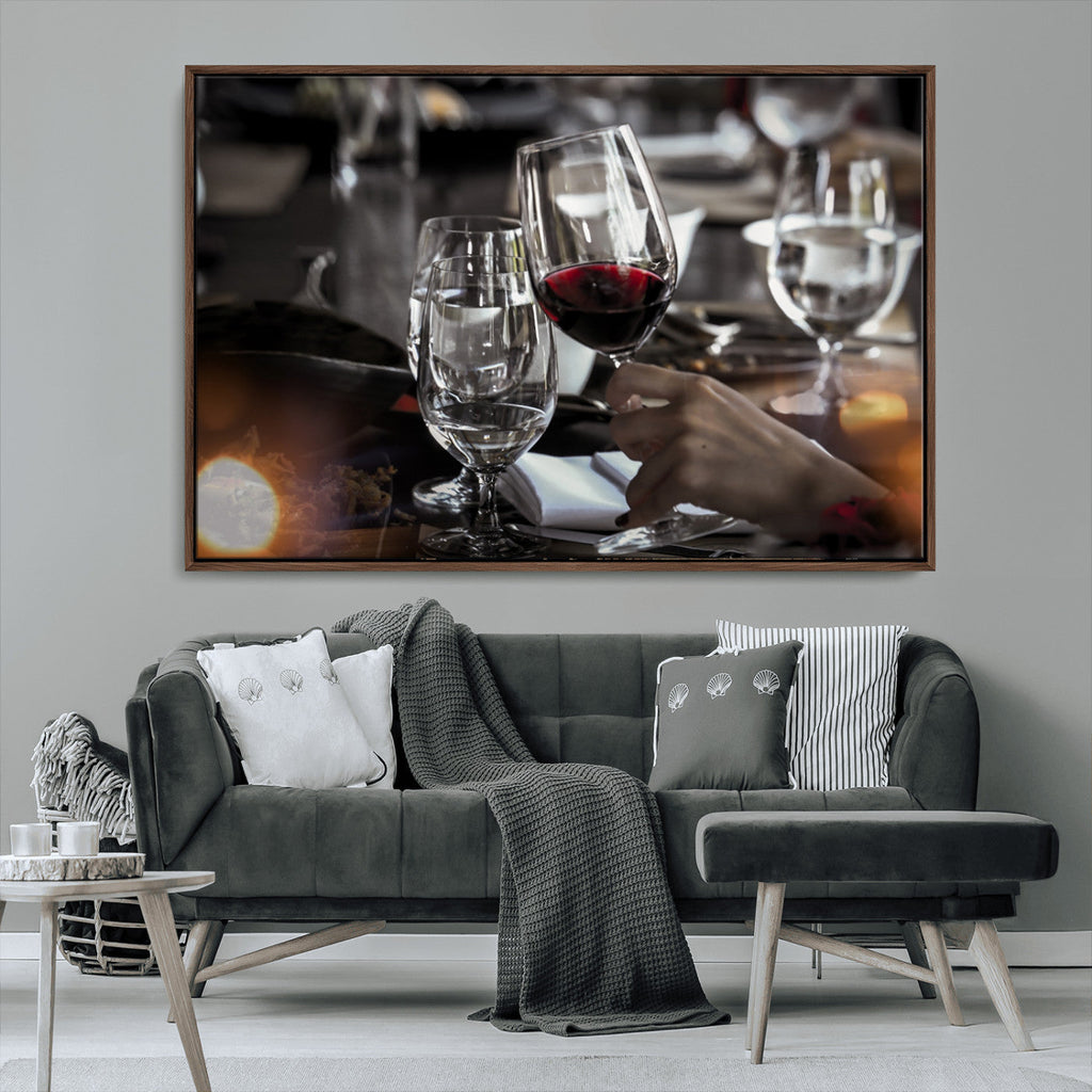 Red Wine and Glass Canvas Print