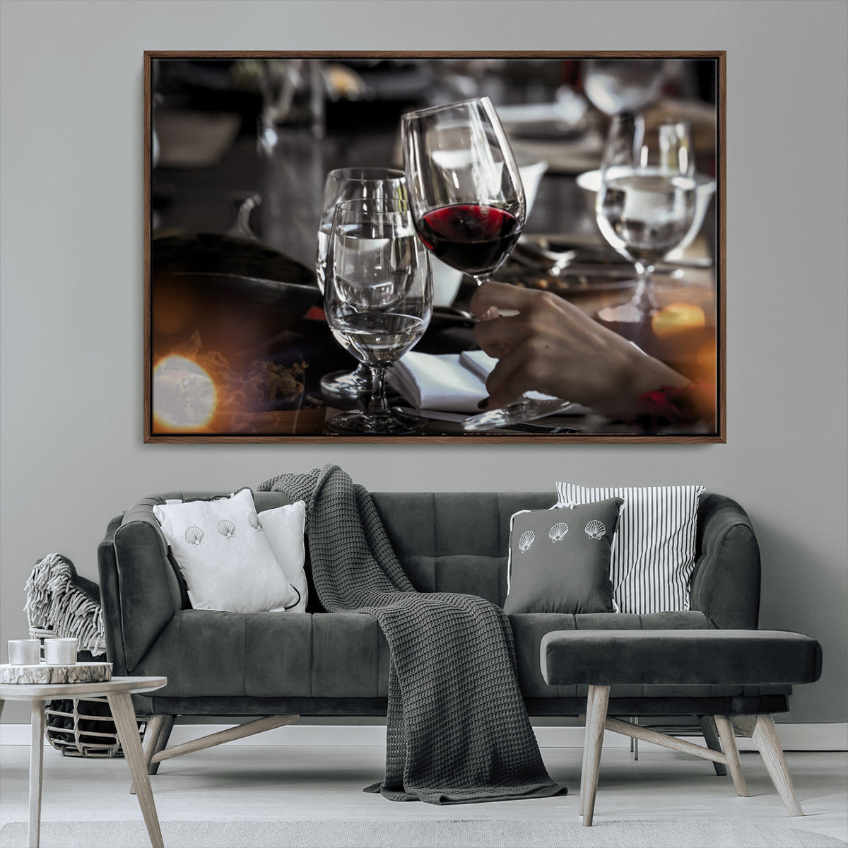 Red Wine and Glass Canvas Print