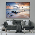 Serene Weather On The Beach Wall Art Canvas Print