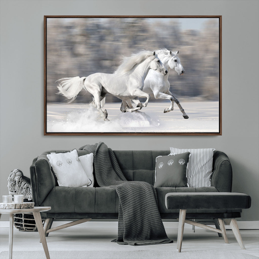 The White Horses Wall Art, Framed White Horses Wall Art