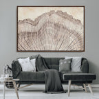 Tree Ring Wall Art Triptych, Rustic Wood Ring Canvas Print