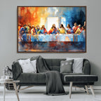 Abstract Watercolor The Last Supper Wall Art