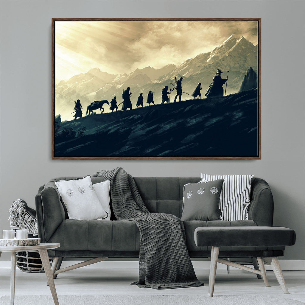 Fellowship Journey Wall Art | Fantasy Adventure Canvas Print
