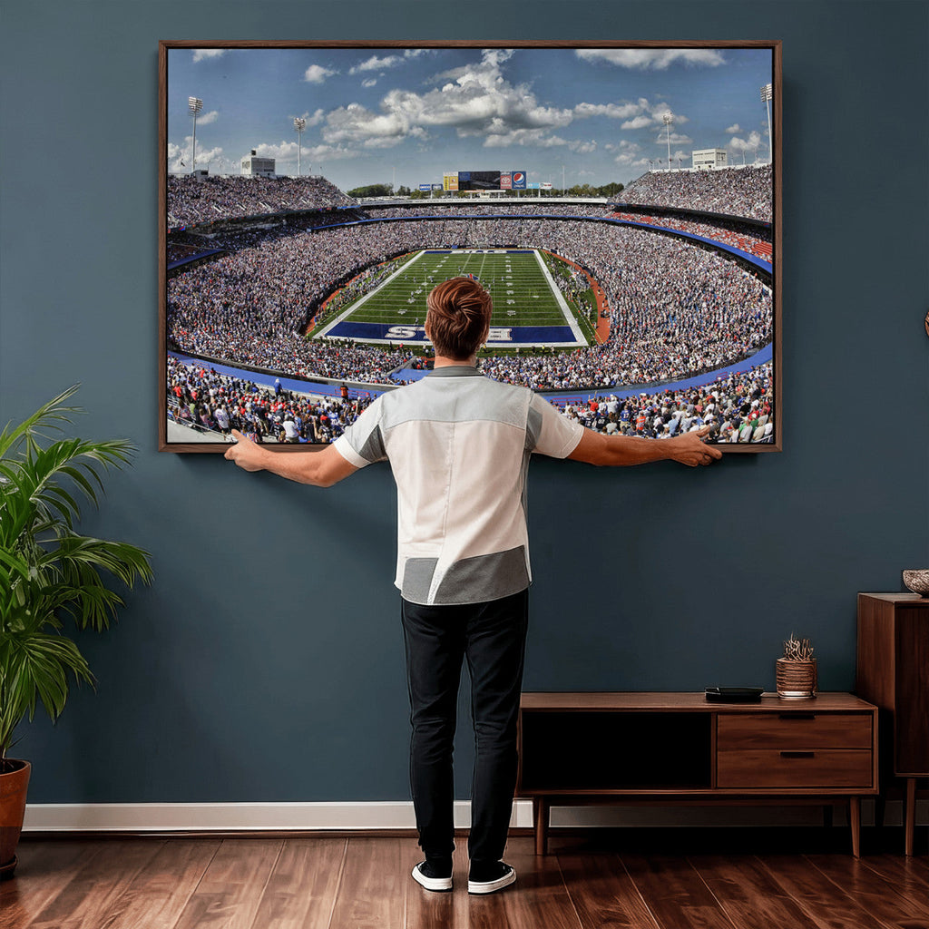 Buffalo Bills Highmark Stadium Wall Art Canvas Print, Bills Game Day Decor