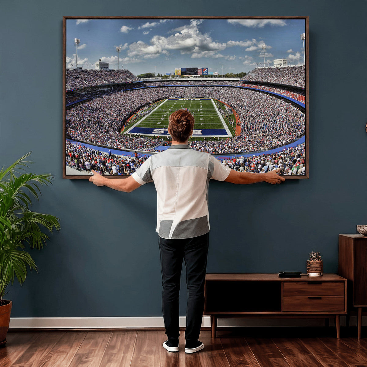 Buffalo Bills Highmark Stadium Wall Art Canvas Print, Bills Game Day Decor