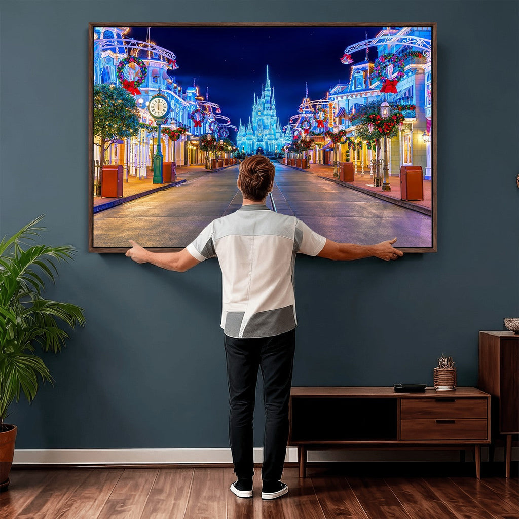 Disney Wall Art | Castle Large Wall Art, Disney Magic Kingdom Print for Kids Room Decor