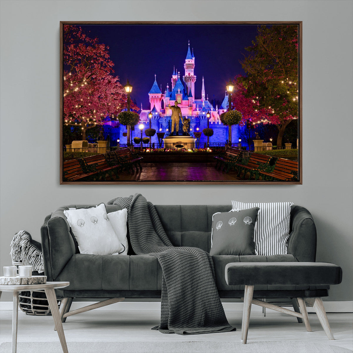 Disney Castle Wall Art | Framed Magic Kingdom Canvas