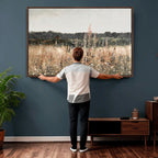Rustic Field Landscape Wall Art Print, Giclee Canvas Wall Art
