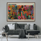 Framed Yayoi Kusama 1986 Wall Art Print | Japanese Wall Art, Wabi Sabi Abstract Landscape