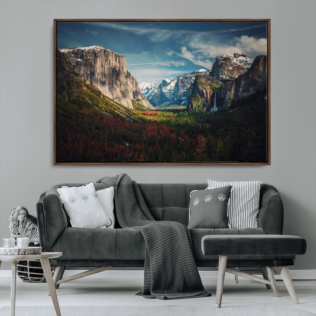 Yosemite National Park Wall Art Canvas Print, Framed El Capitan Mountain Landscape