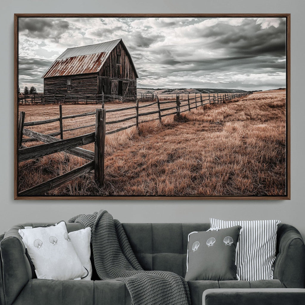 Rustic Weathered Barn Wall Art Canvas Print