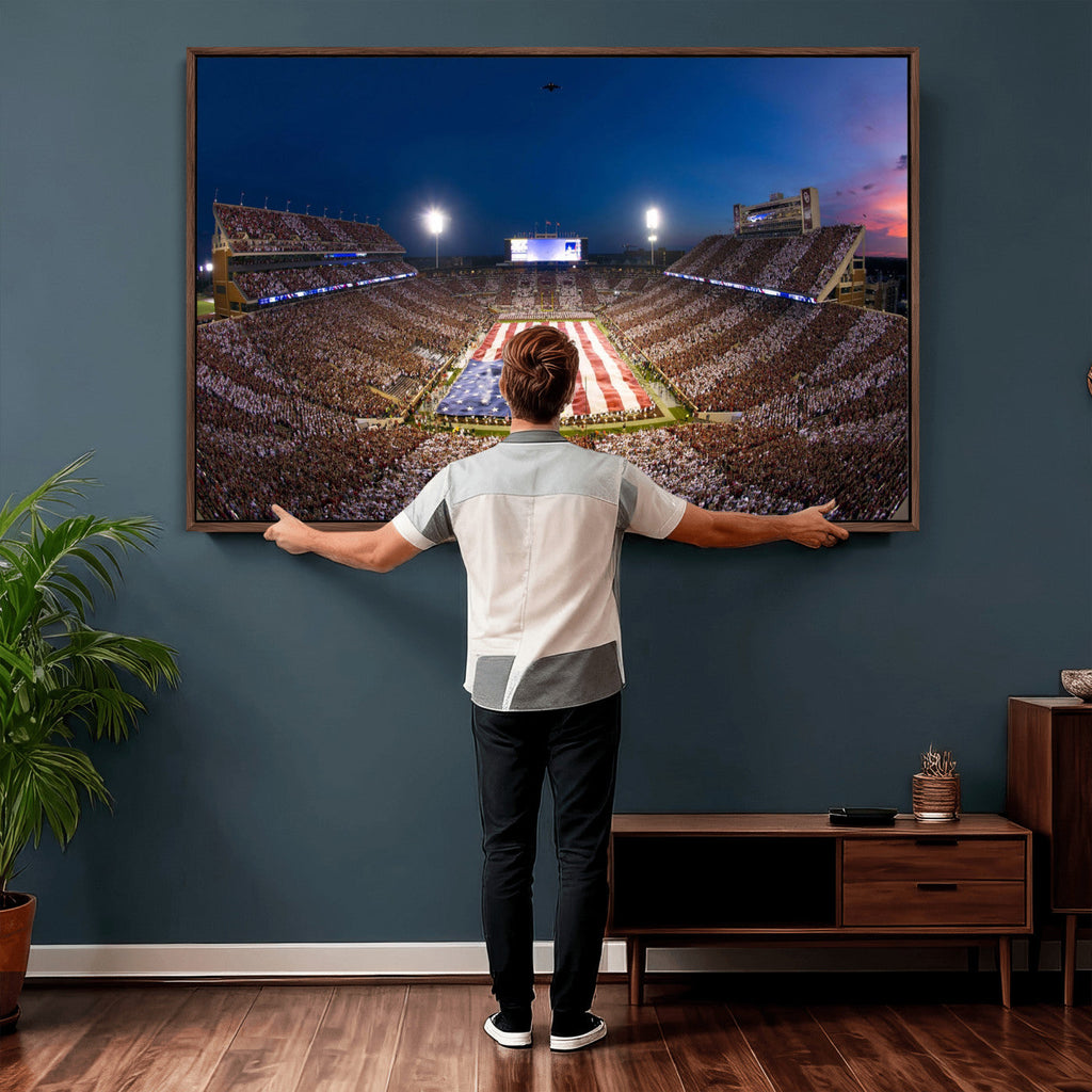 Oklahoma Sooners Memorial Stadium Wall Art Canvas Print