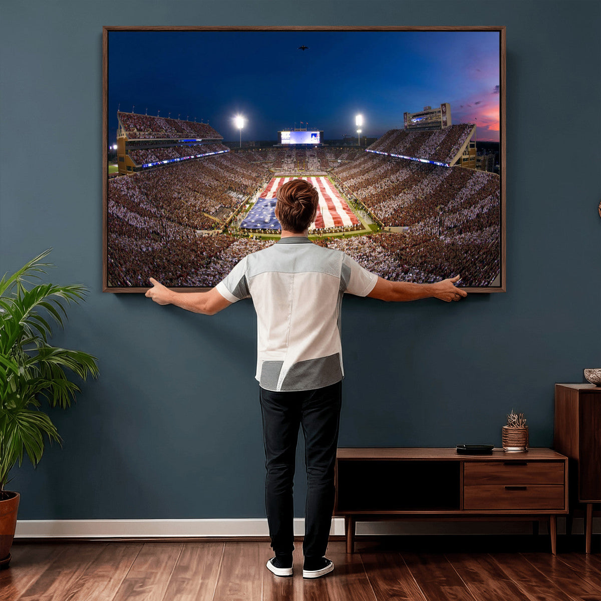 Oklahoma Sooners Memorial Stadium Wall Art Canvas Print
