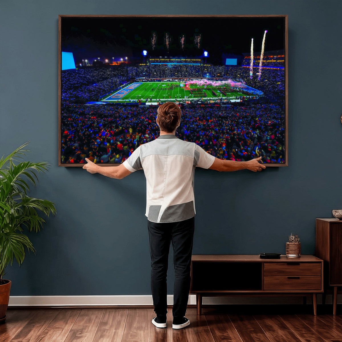 Ole Miss Rebels Vaught Hemingway Stadium Wall Art Canvas Print