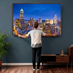 Charlotte Skyline Canvas Wall Art Print | North Carolina Cityscape
