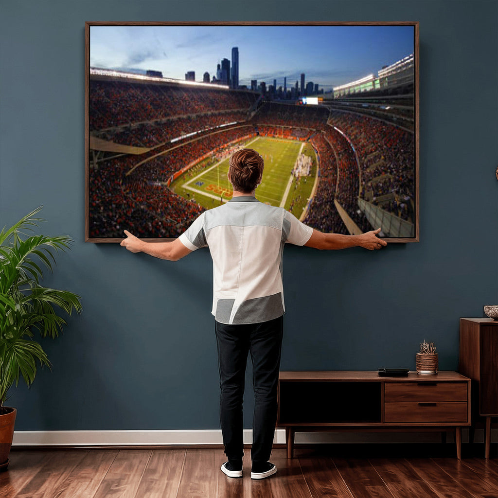 Chicago Bears Soldier Field Canvas Wall Art, NFL Stadium Panorama
