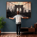 Brooklyn Bridge Canvas Wall Art, New York City Skyline Photography