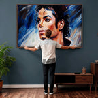 Abstract Michael Jackson Photo Wall Art Canvas Print