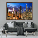 Los Angeles Night Wall Art Canvas Print