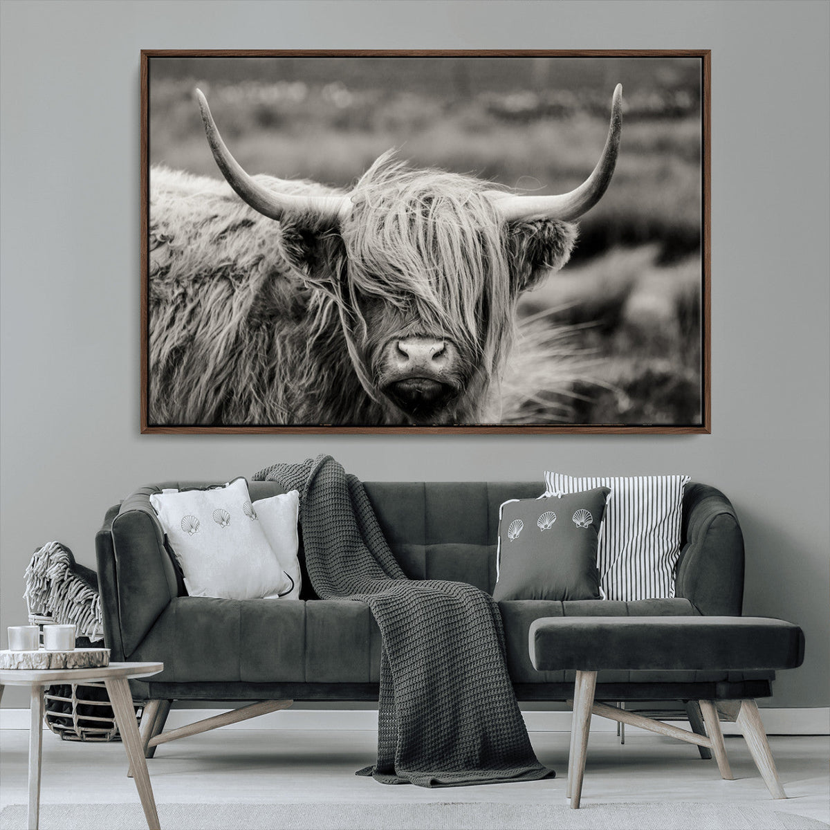 Cow Focus Canvas Wall Art Print