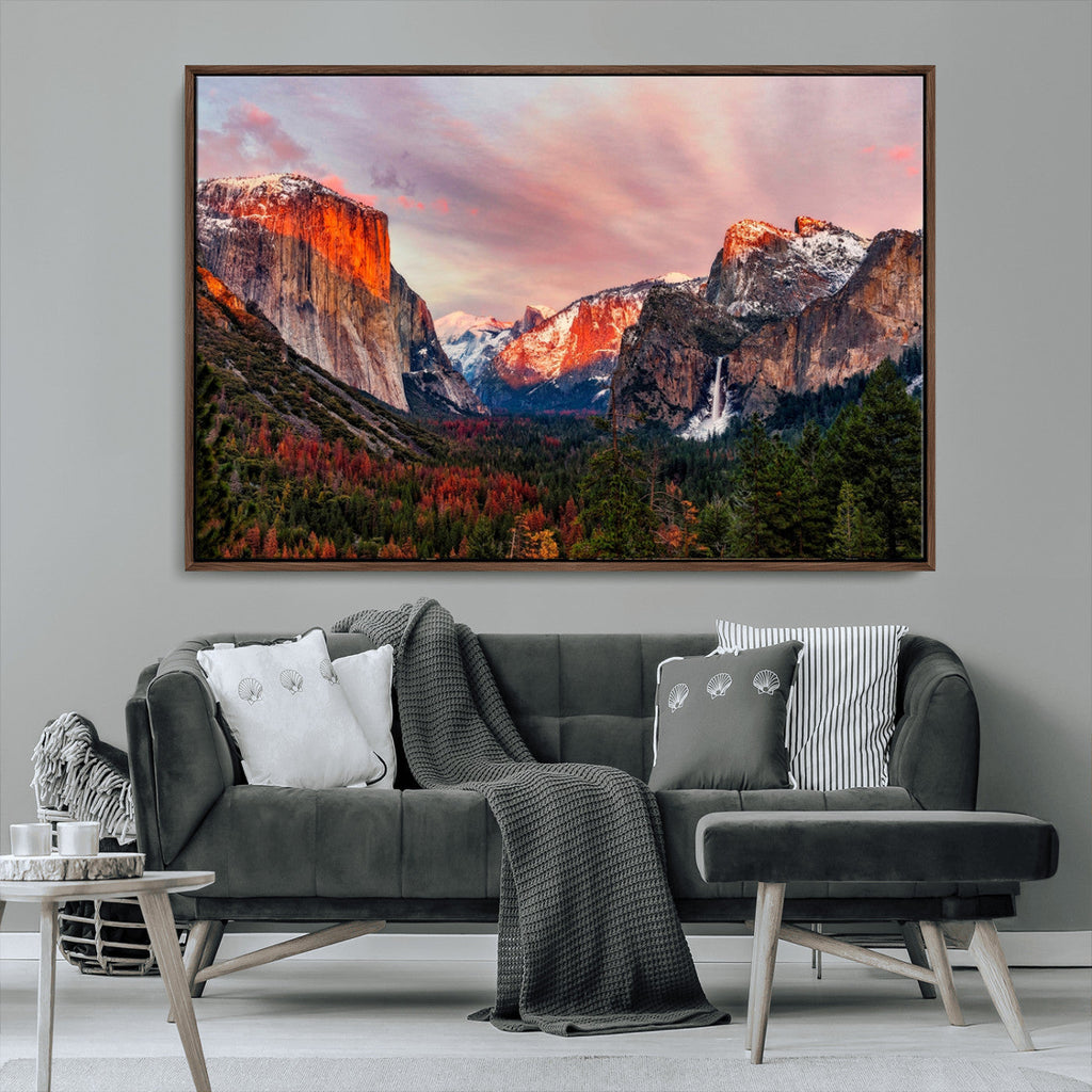 Yosemite Half Dome Wall Art Canvas Print El Capitan