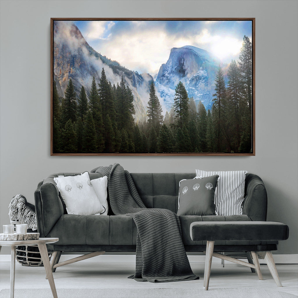 Half Dome Yosemite California Wall Art Canvas Print El Capitan