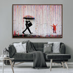 Banksy Wall Art Canvas Print | Framed Graffiti Street Art Picture
