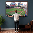 New York Mets Baseball Team Print, Citi Field Baseball Stadium Wall Art