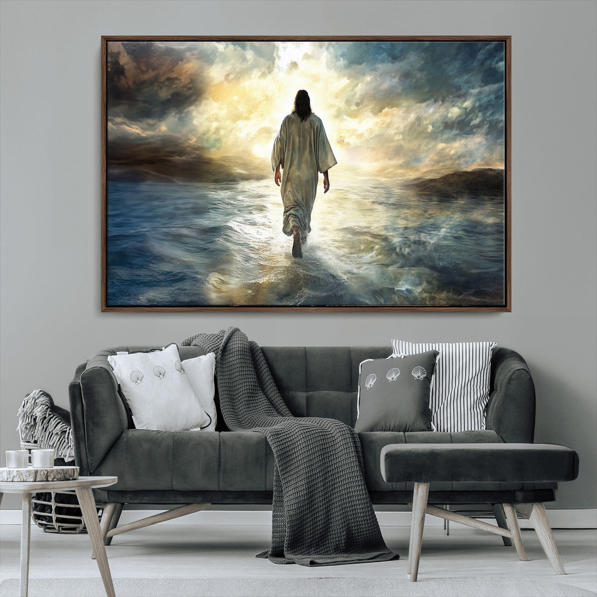 Jesus Walking on Water Wall Art | Canvas Print | Ready to Hang