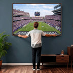 TCU Horned Frogs Football Team Print, Fort Worth Amon G. Carter Stadium, Framed and Ready to Hang