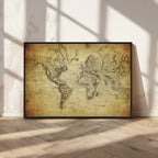 Push Pin World Map Canvas Print | Travel Tracker Wall Art