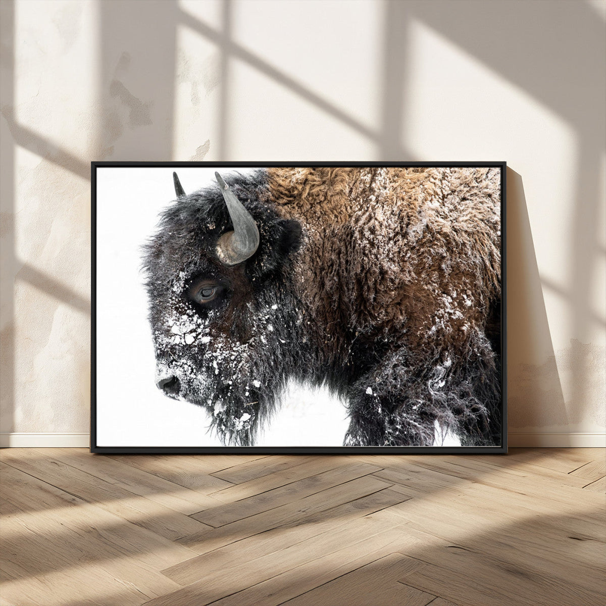 American Bison Wall Art Print, Majestic Buffalo Canvas Print for Living Room or Office