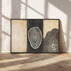 Tree Rings Canvas Wall Art Print, Minimalist Natural History in Modern Decor