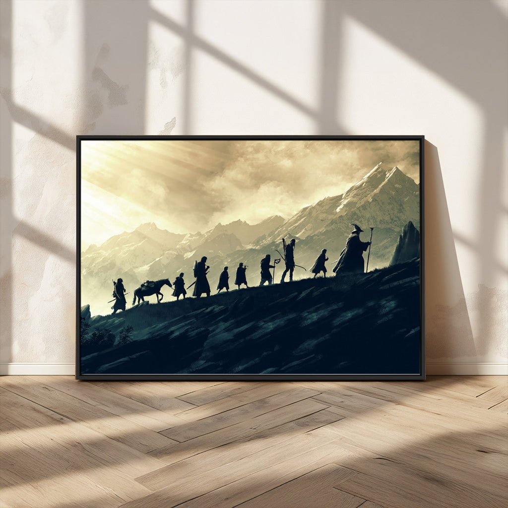 Fellowship Journey Wall Art | Fantasy Adventure Canvas Print