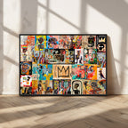 Abstract Art Collage Wall Art Canvas Print, Urban Graffiti Style