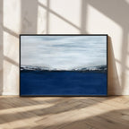 Navy Blue Abstract Wall Art Canvas Print
