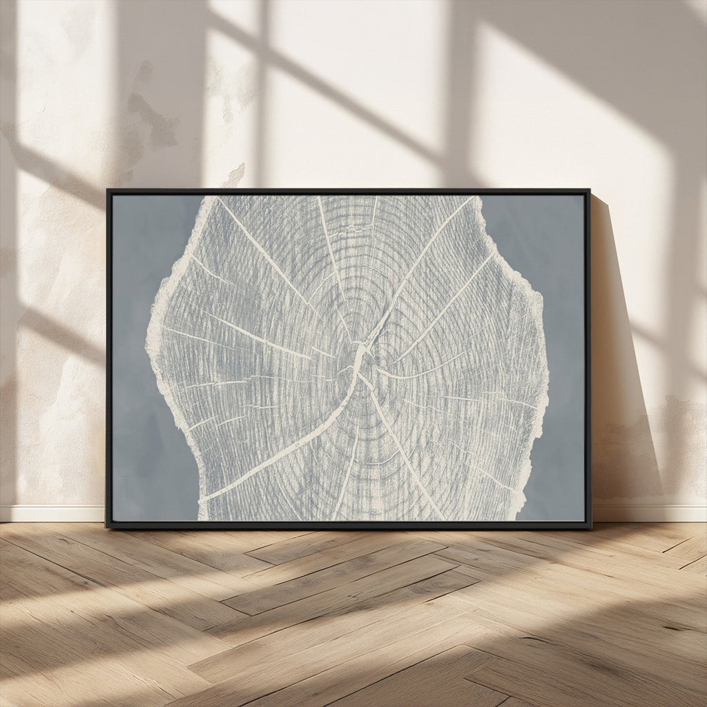 Abstract Tree Ring Wall Art Canvas Print, Framed and Ready to Hang