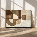 Wabi Sabi Geometric Wall Art | Abstract Modern Minimalist Canvas Print