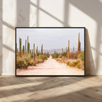 Desert Cactus Wall Art | Framed Southwestern Canvas Artwork