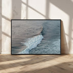 Ocean Waves Wall Art Canvas Print, Framed Coastal Serenity Surf Scene