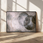 Abstract Grey Gold Wall Art | Modern Geometric Canvas