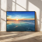 Blue Sky and Beach Wall Art Canvas Print